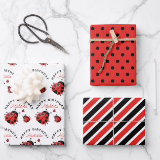 Feuille De Papier Cadeau Joli Red Ladybug moderne