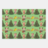 Feuille De Papier Cadeau Joli renne de Noël (Devant 3)