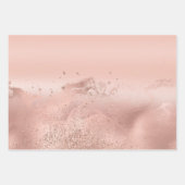Feuille De Papier Cadeau Joli Rose Gold Parties scintillant Streaks (Devant 3)