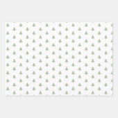 Feuille De Papier Cadeau Joli Sage Vert Snowman arbres de Noël (Devant 2)