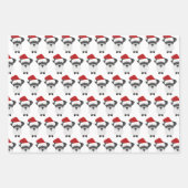 Feuille De Papier Cadeau Joli Schnauzer & Red Stried Christmas (Devant)