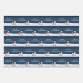 Feuille De Papier Cadeau Joli Snowmen Joyeux sapin de Noël Neige (Devant 3)