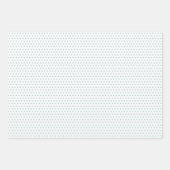 Feuille De Papier Cadeau Joli Trio d'hiver bleu moderne (Devant 3)