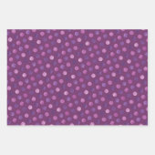 Feuille De Papier Cadeau Joli violet Pois moderne & élégant Noël (Devant)