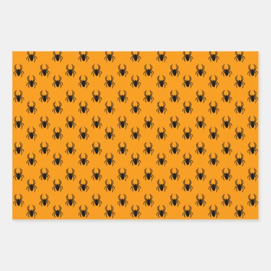 Feuille De Papier Cadeau Jolie araignée noire (Devant 3)