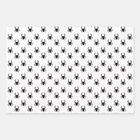 Feuille De Papier Cadeau Jolie araignée noire (Devant 2)