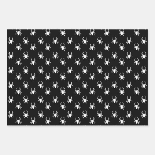 Feuille De Papier Cadeau Jolie araignée noire (Devant)