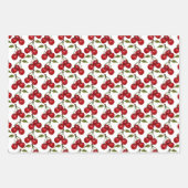 Feuille De Papier Cadeau Jolie couleur rouge cerise (Devant 2)