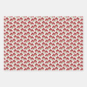 Feuille De Papier Cadeau Jolie couleur rouge cerise (Devant 3)