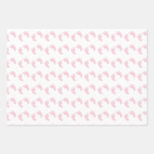 Feuille De Papier Cadeau Jolie Empreinte Bébée Thème Fille Rose (Devant 3)