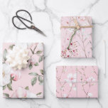 Feuille De Papier Cadeau Jolie Fête des mariées de Fleurs Blanches Rose<br><div class="desc">Jolie Fête des mariées de Fleurs Blanches Rose</div>