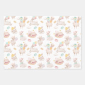 Feuille De Papier Cadeau Jolie fille Llama cadeau amusant (Devant)