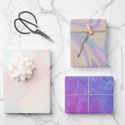 Feuille De Papier Cadeau Jolie fille rose (Recto)