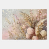 Feuille De Papier Cadeau Jolie Fleur Bohème Blush Beige  (Devant 2)