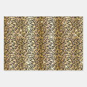 Feuille De Papier Cadeau Jolie Parties scintillant en or Leopard (Devant 2)