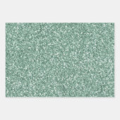 Feuille De Papier Cadeau Jolie Parties scintillant verte Mint Ombre Stripes (Devant 2)