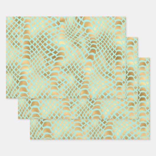 Feuille De Papier Cadeau Jolie peau de serpent (Lot)