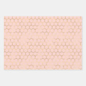 Feuille De Papier Cadeau Jolie princesse Bee rose noir et or (Devant 2)