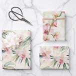 Feuille De Papier Cadeau Jolie rose Fête des mariées de fleurs d'orchidées<br><div class="desc">Jolie rose Fleurs d'orchidées tropicales Fête des mariées Mariage</div>