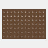 Feuille De Papier Cadeau Jolie Rouge Vert Blanc Noël Arbre Motif Cadeau (Devant)