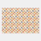 Feuille De Papier Cadeau Jolie soirée cupcake carrelée (Devant 3)