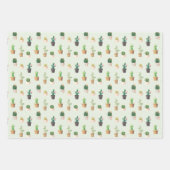 Feuille De Papier Cadeau Jolie Succulente (Devant 2)