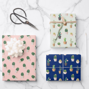 Feuille De Papier Cadeau Jolie Succulente 
