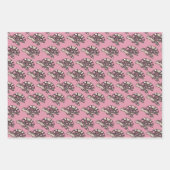 Feuille De Papier Cadeau Jolie tortue de mer rose (Devant)