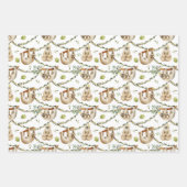 Feuille De Papier Cadeau Jolies Fentes Suspendues À Partir D'Un Arbre (Devant)