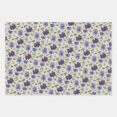 Feuille De Papier Cadeau Jolies fleurs aquarelles (Devant 3)