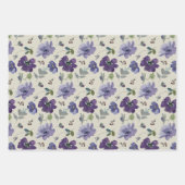 Feuille De Papier Cadeau Jolies fleurs aquarelles (Devant 2)