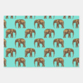 Feuille De Papier Cadeau Jolies Giraffes, Lions et Eléphants (Devant 3)