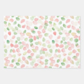 Feuille De Papier Cadeau Jolies Pétales de Fleur de Menthe Rose Naissance (Devant)