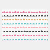 Feuille De Papier Cadeau Jolies Pierres à Rayures Abstraites Doodles (Devant 3)