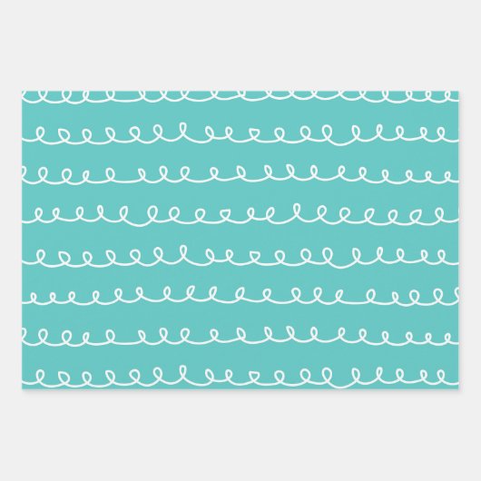 Feuille De Papier Cadeau Jolies Pierres à Rayures Doodle Abstraites (Devant 2)