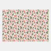 Feuille De Papier Cadeau Jolies Poppies Feuillage Floral (Devant)