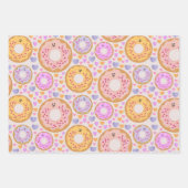 Feuille De Papier Cadeau Jolis donuts et cœurs pastel (Devant 3)