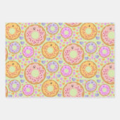 Feuille De Papier Cadeau Jolis donuts et cœurs pastel (Devant 2)