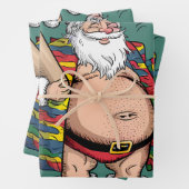 Feuille De Papier Cadeau Jolly Happy Père Noël (En situation)