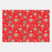 Feuille De Papier Cadeau Jolly Holiday Jumble Green (Devant 2)