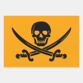 Feuille De Papier Cadeau Jolly roger Pirate (Devant 3)