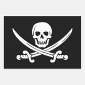 Feuille De Papier Cadeau Jolly roger Pirate (Devant)