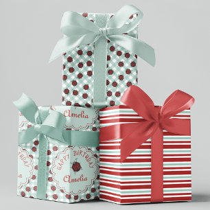 Feuille De Papier Cadeau Jote Red Ladybug Anniversaire de enfant personnali
