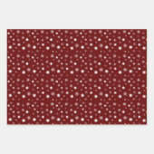 Feuille De Papier Cadeau Jouer Blanc Monochrome Flakes de neige Graphique (Devant)