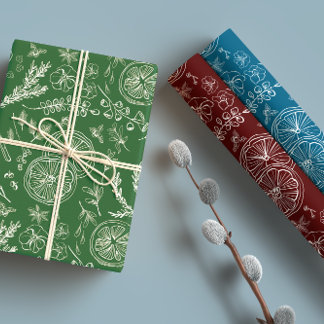 Feuille De Papier Cadeau Jouer Joyau Tone Moderne Ligne Nordique Art