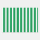 Feuille De Papier Cadeau Jouer Lignes vertes, Zigzags & Shamrocks ensemble (Devant)