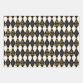 Feuille De Papier Cadeau Jouer Texte flottant Gothique Arlequin Arlequin (Devant 3)