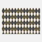 Feuille De Papier Cadeau Jouer Texte flottant Gothique Arlequin Arlequin (Devant)