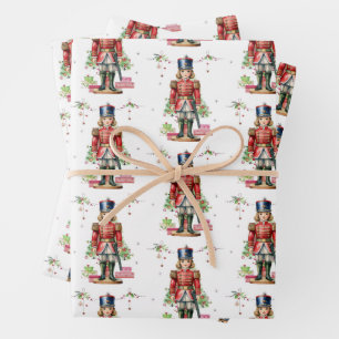 Feuille De Papier Cadeau Jouet Soldat Arbre de Noël