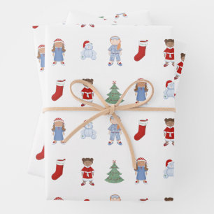 Feuille De Papier Cadeau Jouets de Noël Toddler Dream